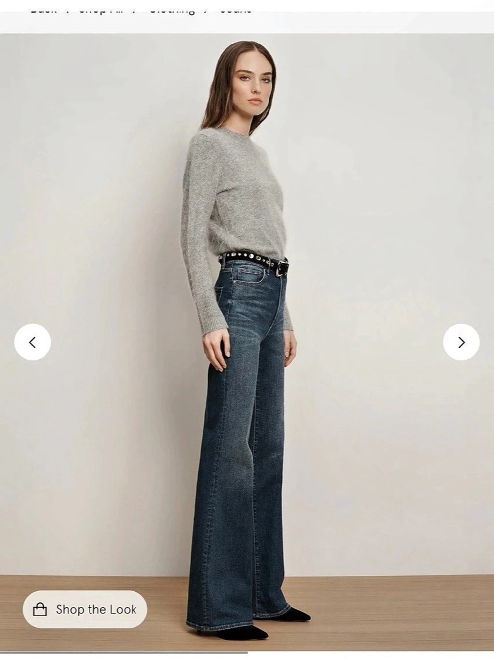 Veronica Beard Crosbie Slim Wide-Leg Jean Blue Jeans